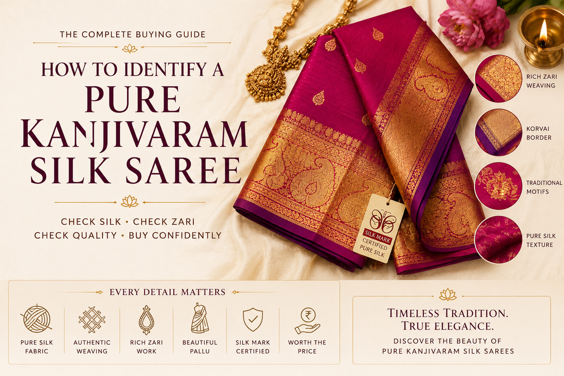 How to Identify a Pure Kanjivaram Silk Saree: A Complete Buying Guide