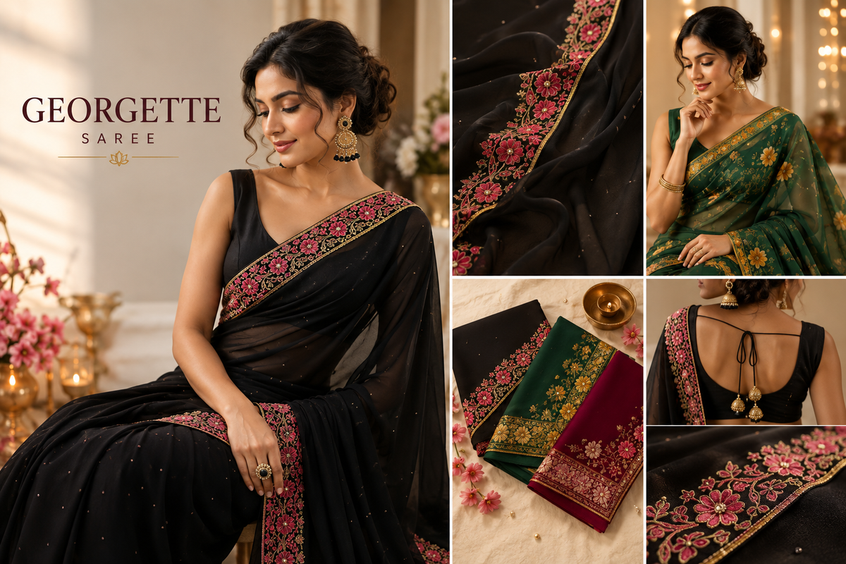 Georgette Saree: Complete Guide to Styles, Blouse Designs, Party Wear &amp; Buying