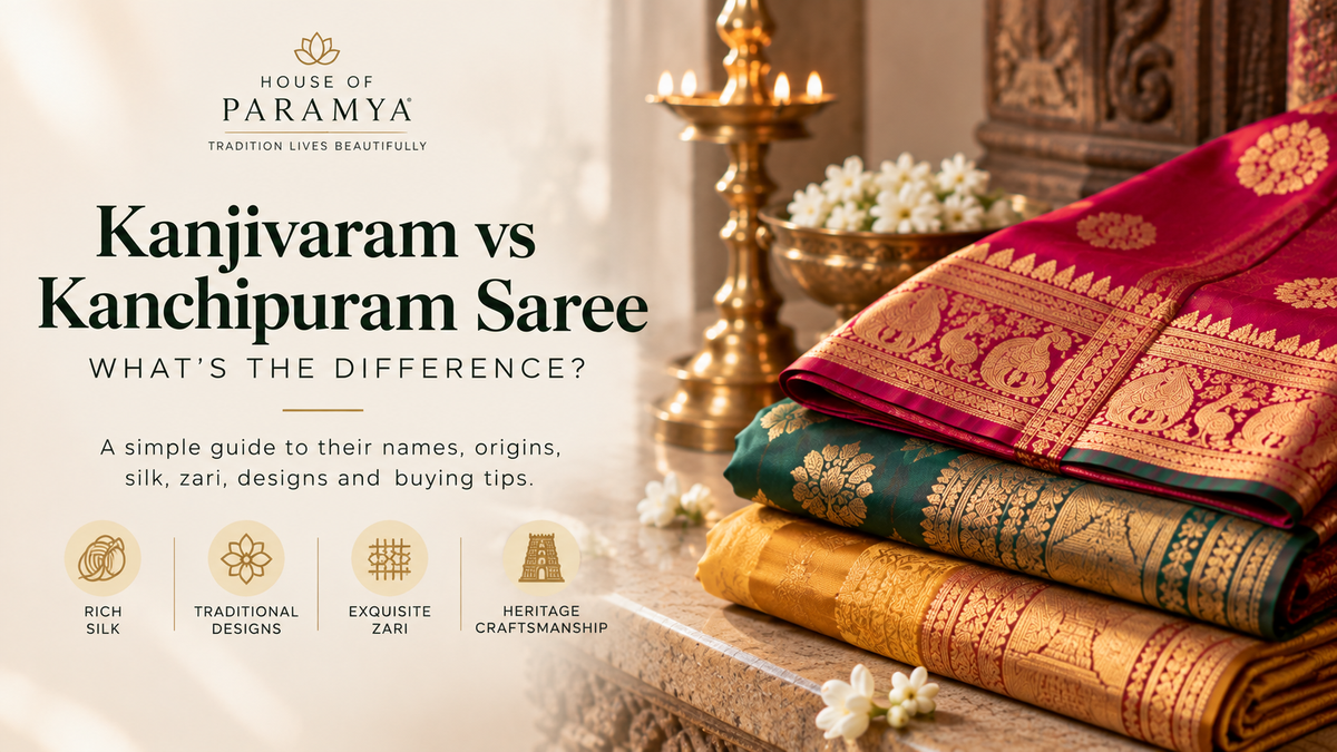Kanjivaram vs Kanchipuram Saree: What's the Difference?