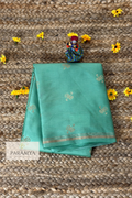 Premium Gajji Silk in Light Sea green & Rich Wine Saree