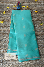 Premium Gajji Silk in Light Sea green & Rich Wine Saree