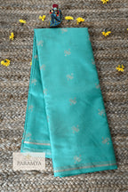 Premium Gajji Silk in Light Sea green & Rich Wine Saree - Saree View | House Of Paramya