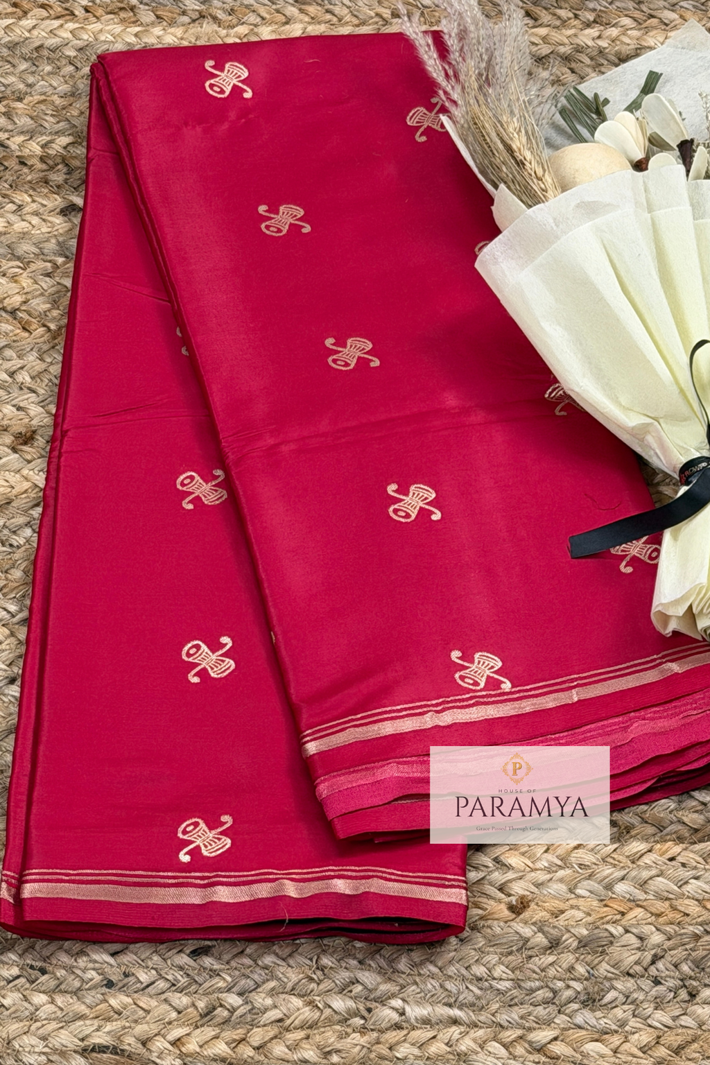 Premium Gajji Silk in Magenta Pink & Rich Purple-Black Saree