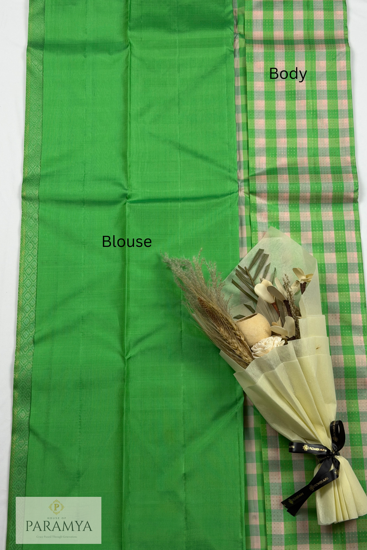 Emerald Green Pure Kanchipuram Silk Saree | Silk Mark Certified