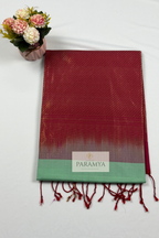 Mint Green & Rani Pink Pure Kanchipuram Silk Saree | Silk Mark Certified