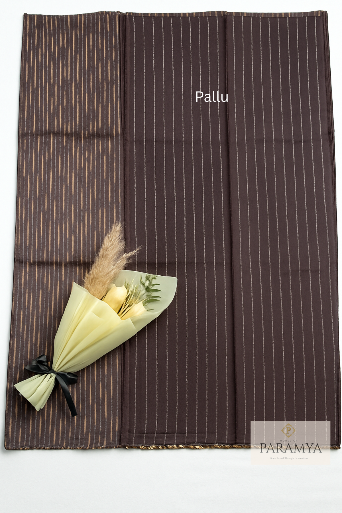 Elegant Brown Designer Tussar Silk Saree | Silk Mark Certified