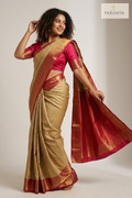 Pure Kanchi Silk Saree with Rich Zari Weave | Silk Mark Certified