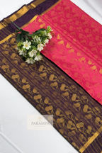 Royal Rani Pink & Purple Mysore Silk Saree with Gold Zari Weave