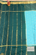 Sea and Bottle Green Mysore Silk Elegance
