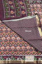 Brown Pen Kalamkari Saree