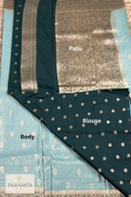Lux Green Saree with Dark Green