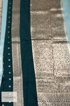 Lux Green Saree with Dark Green