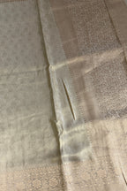 Gold Vegan Viscose Silk Saree with Kanchipuram Style Brocade Weave